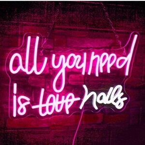 All You Need Is Love NAILS 💅🏻 Neon Sign